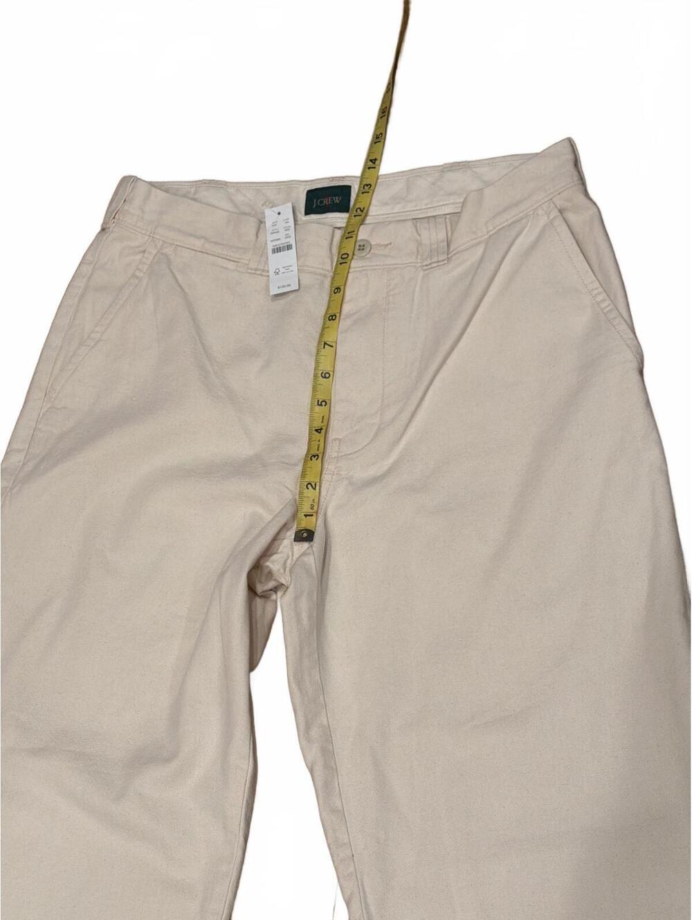 NWT JCrew Mens 32x32 Pants Cream Classic Canvas Trousers BW595 100 Cotton Chinos - Picture 9 of 12